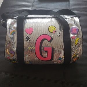 Sequin "G" Duffle Bag